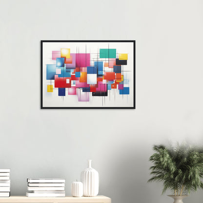 String Dimension - Colorful Abstract Wall Art Print