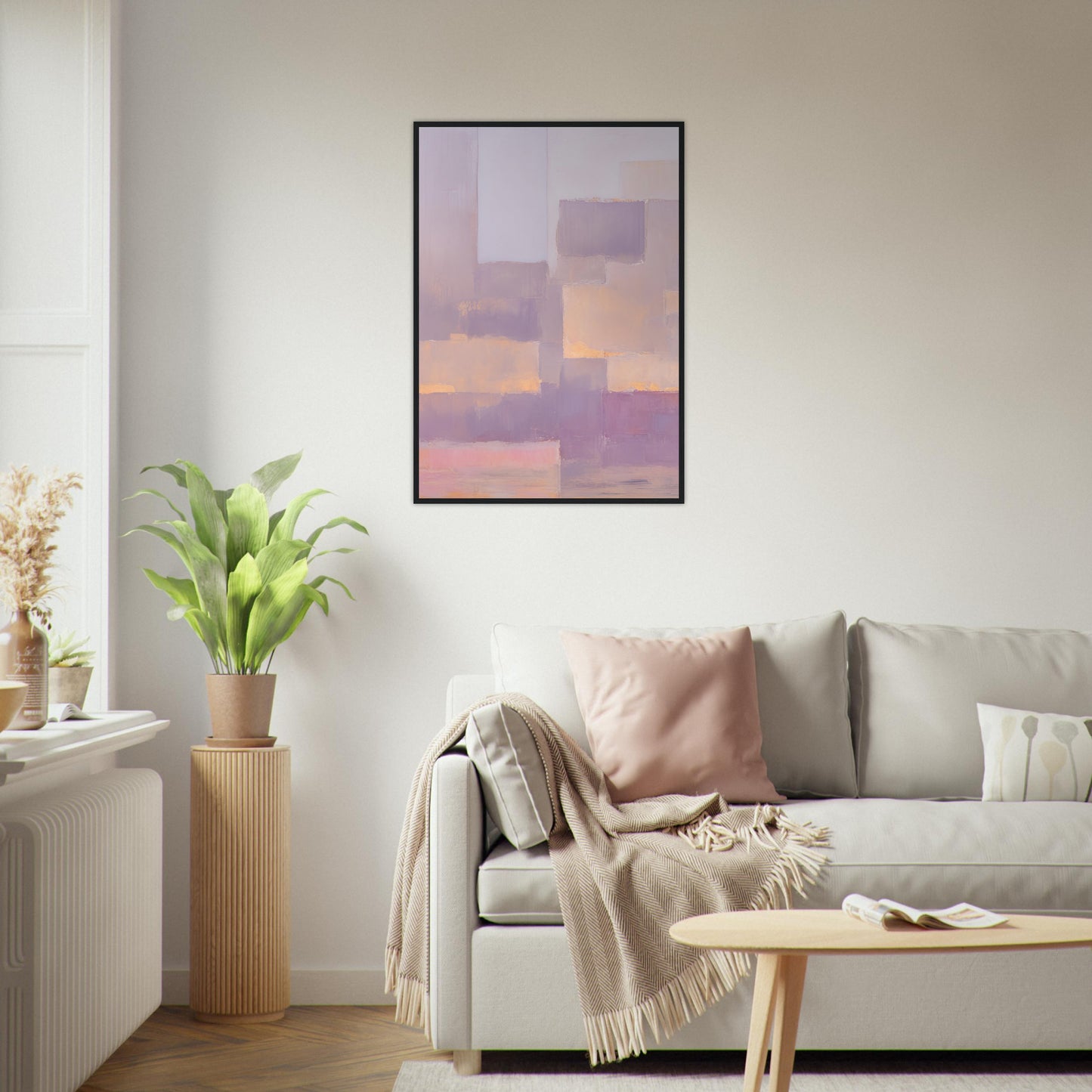 Flickenteppich -  Minimalist Abstract Wall Art Print Pink Purple