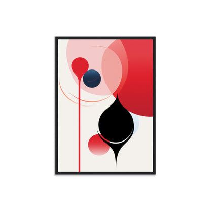 Soothing - Minimalist Abstract Wall Art Print Black and Red