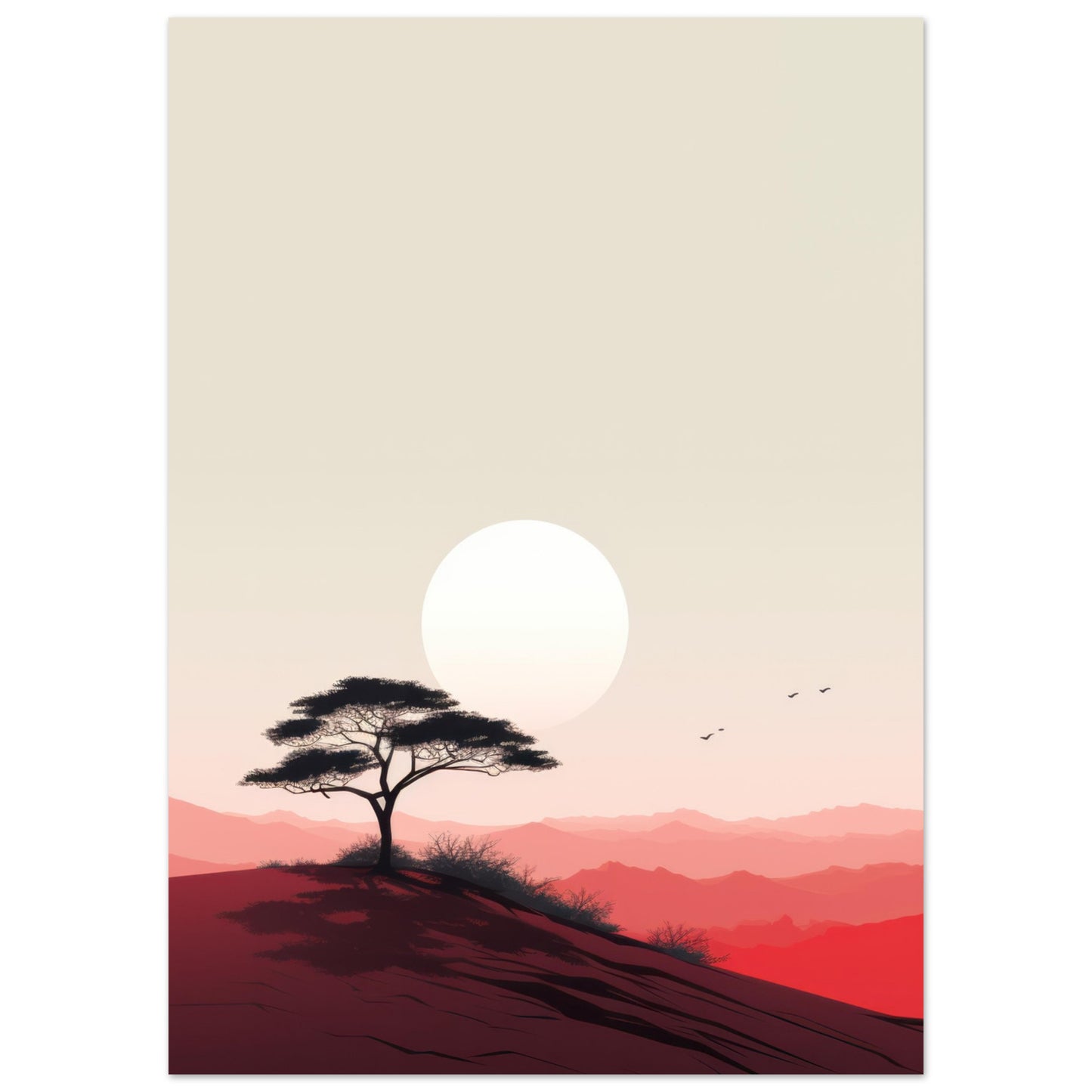 Heat - Minimalist Wall Art Print Nature Tree