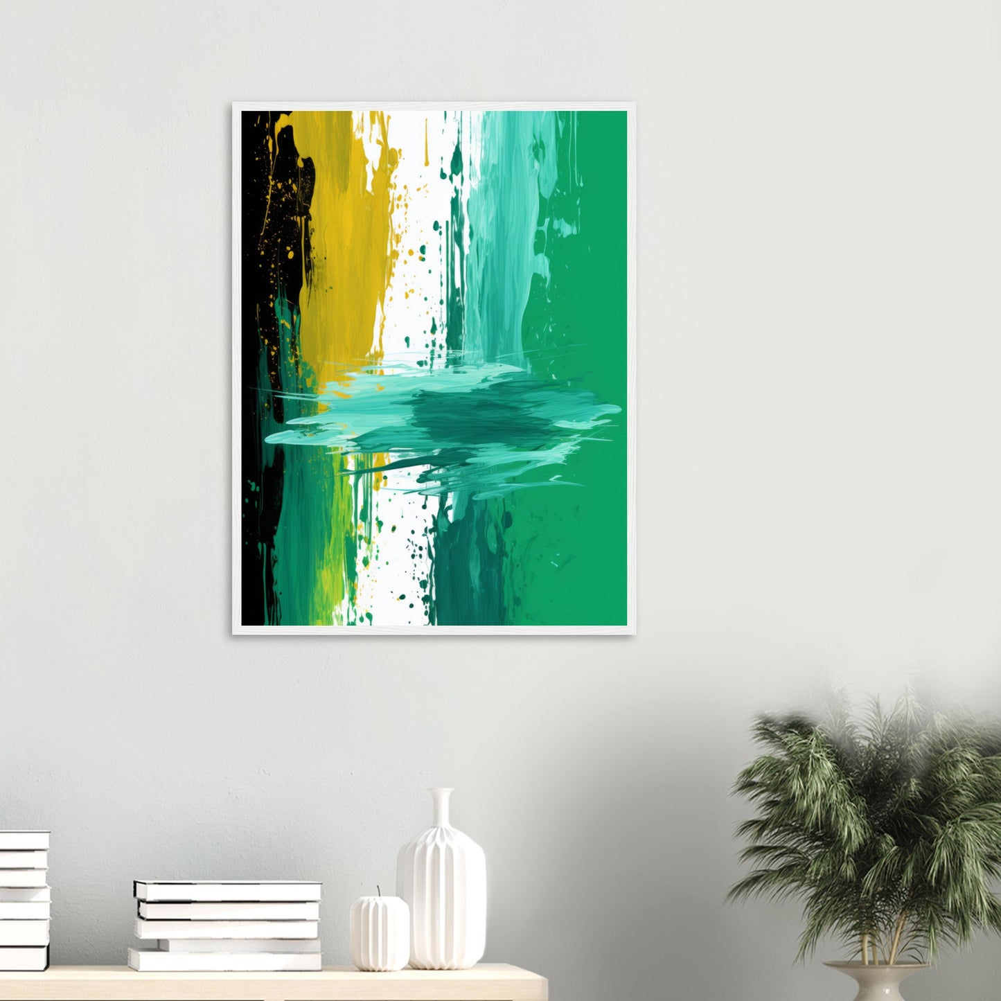 Petrichor - Green Abstract Wall Art Print