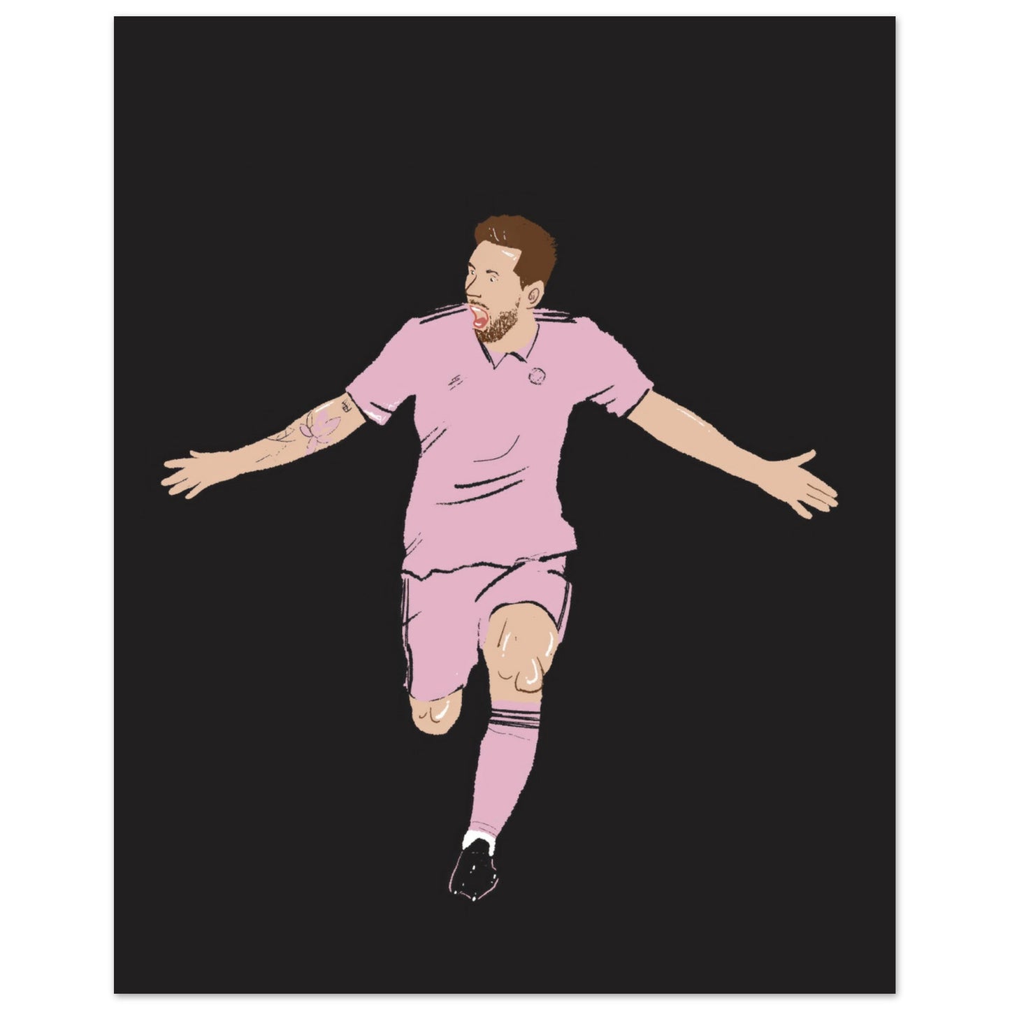 Pink Glory - Lionel Messi Wall Art Inter Miami