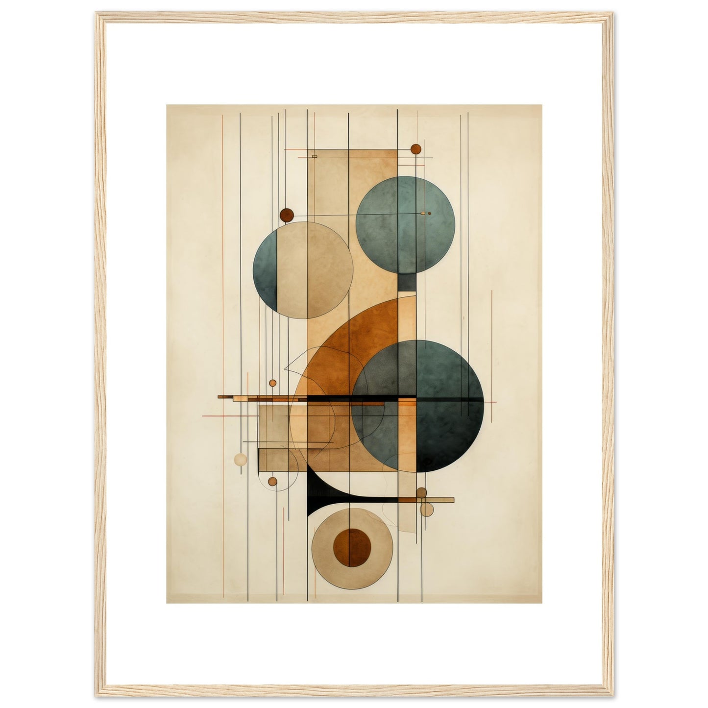 Clockwork I - Geometric Abstract Wall Art Print