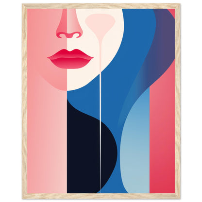 Hawm - Minimalist Wall Art Print Female Face Shape