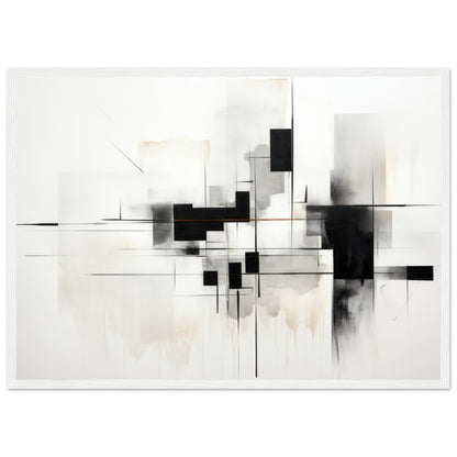 Black Mirror - Black and White Abstract Wall Art