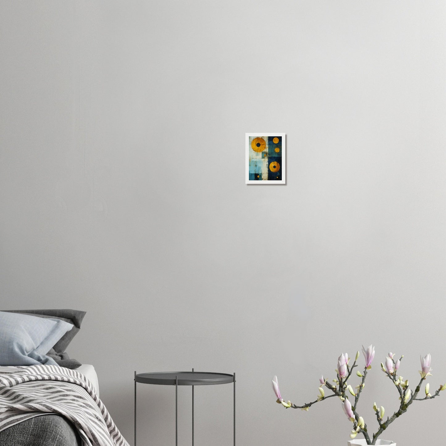 Navigation - Abstract Wall Art Print Blue Yellow