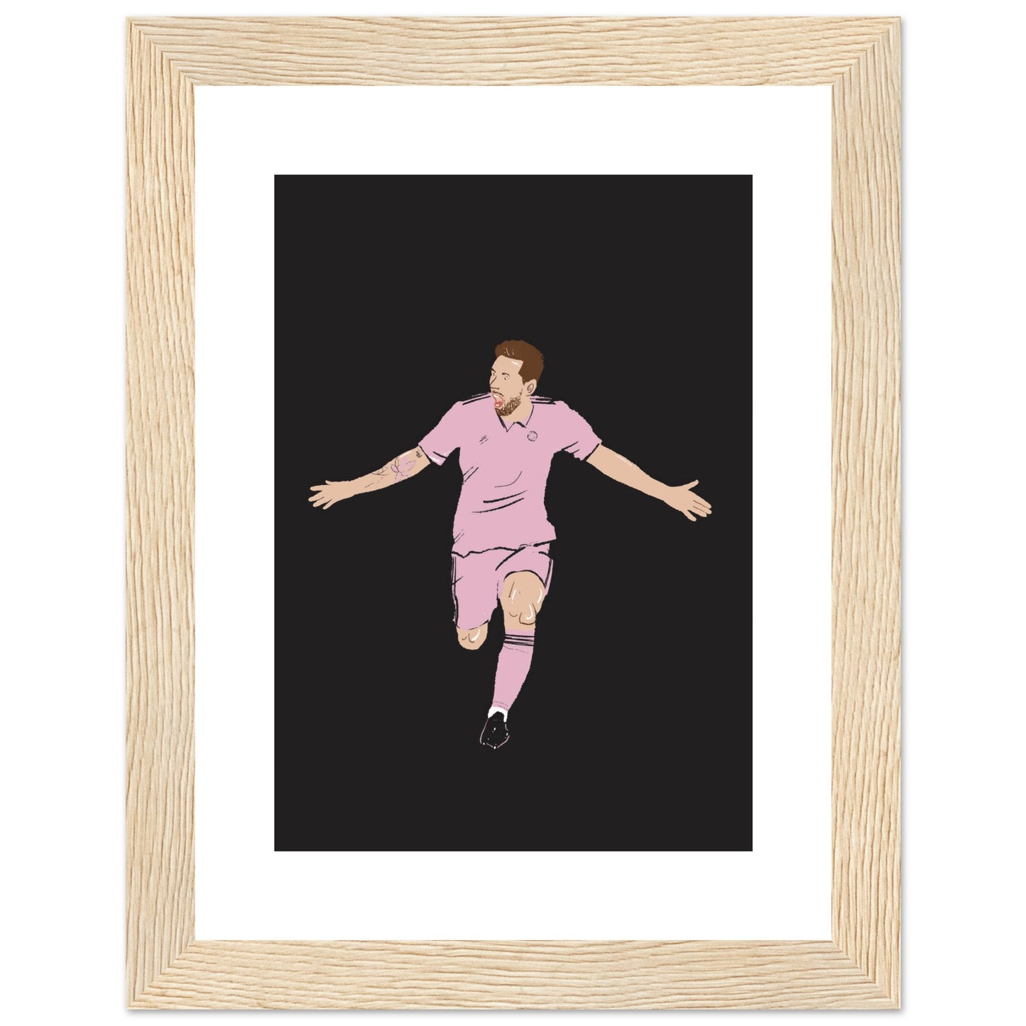 Pink Glory - Lionel Messi Wall Art Inter Miami