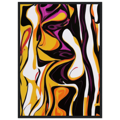 Blac n' Yellink - Black and Yellow Modern Abstract Wall Art Print