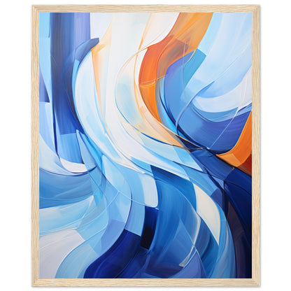 Laguna - Modern Abstract Wall Art Print Blue Orange