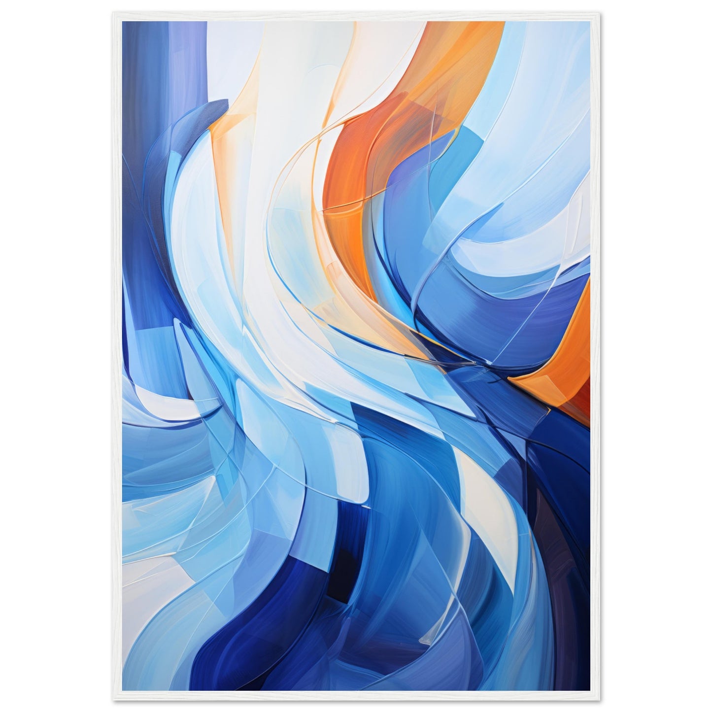 Laguna - Modern Abstract Wall Art Print Blue Orange