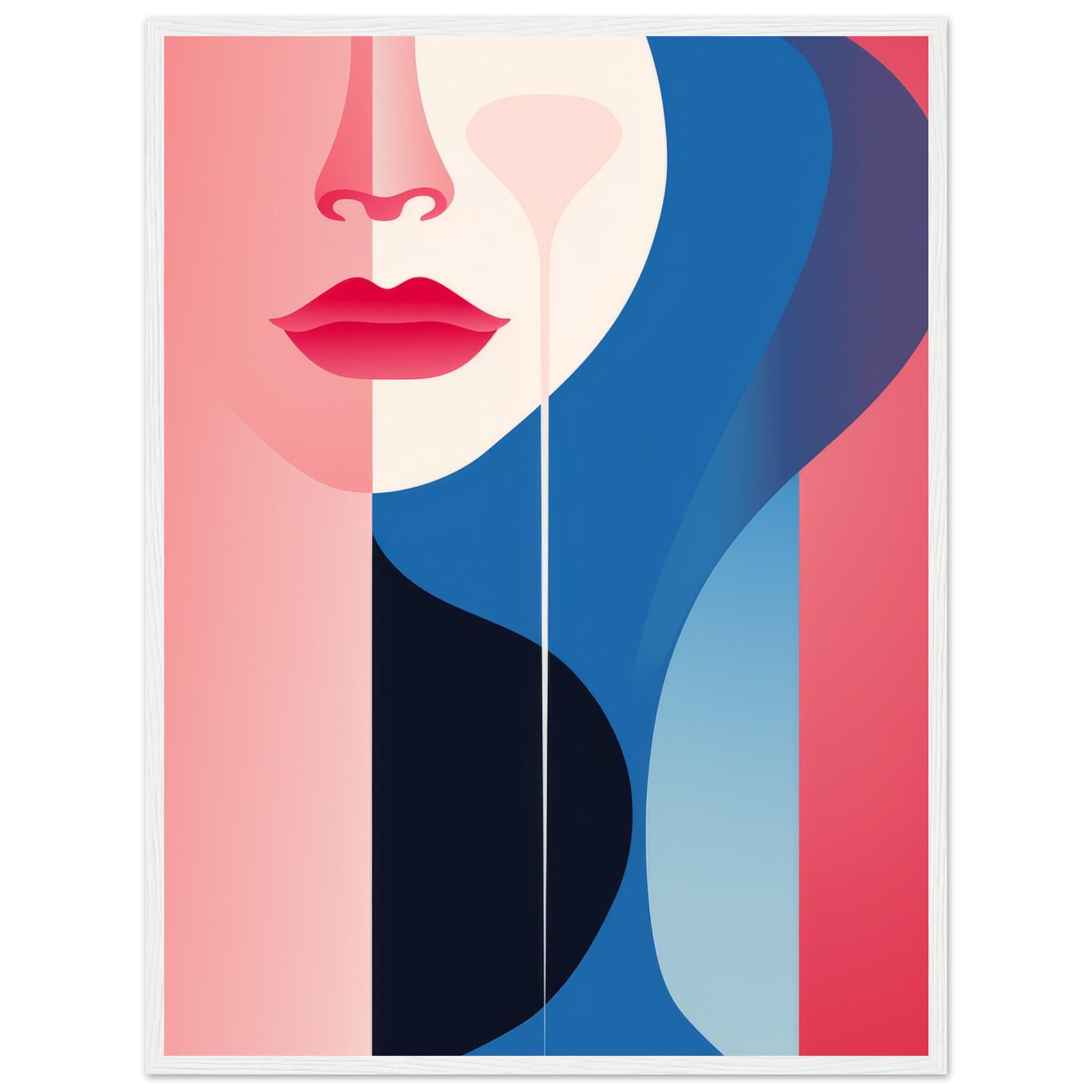 Hawm - Minimalist Wall Art Print Female Face Shape
