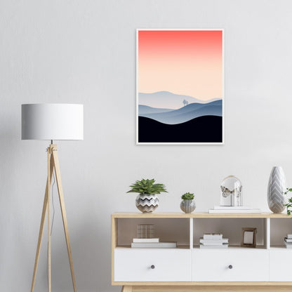 Someone's Someone - Minimalist Red Graphic Wall Art Print Landscape