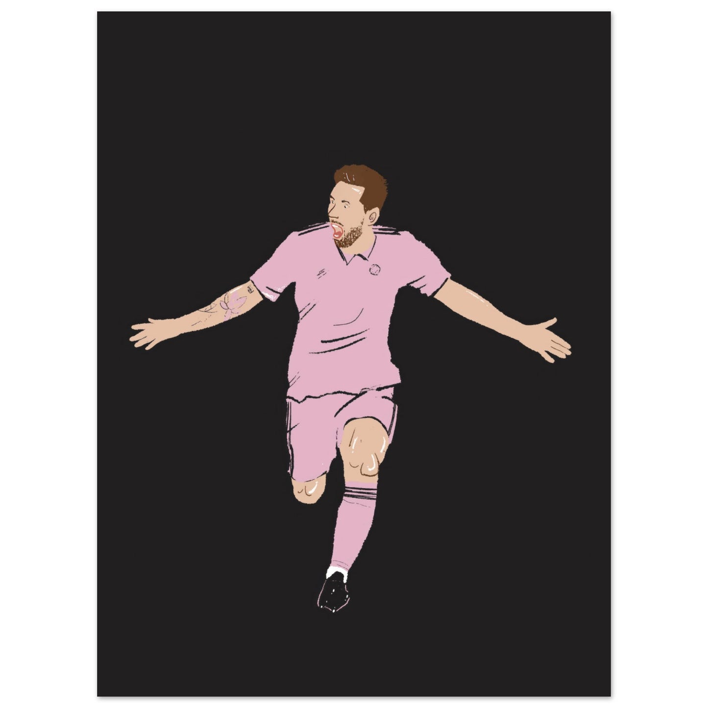 Pink Glory - Lionel Messi Wall Art Inter Miami