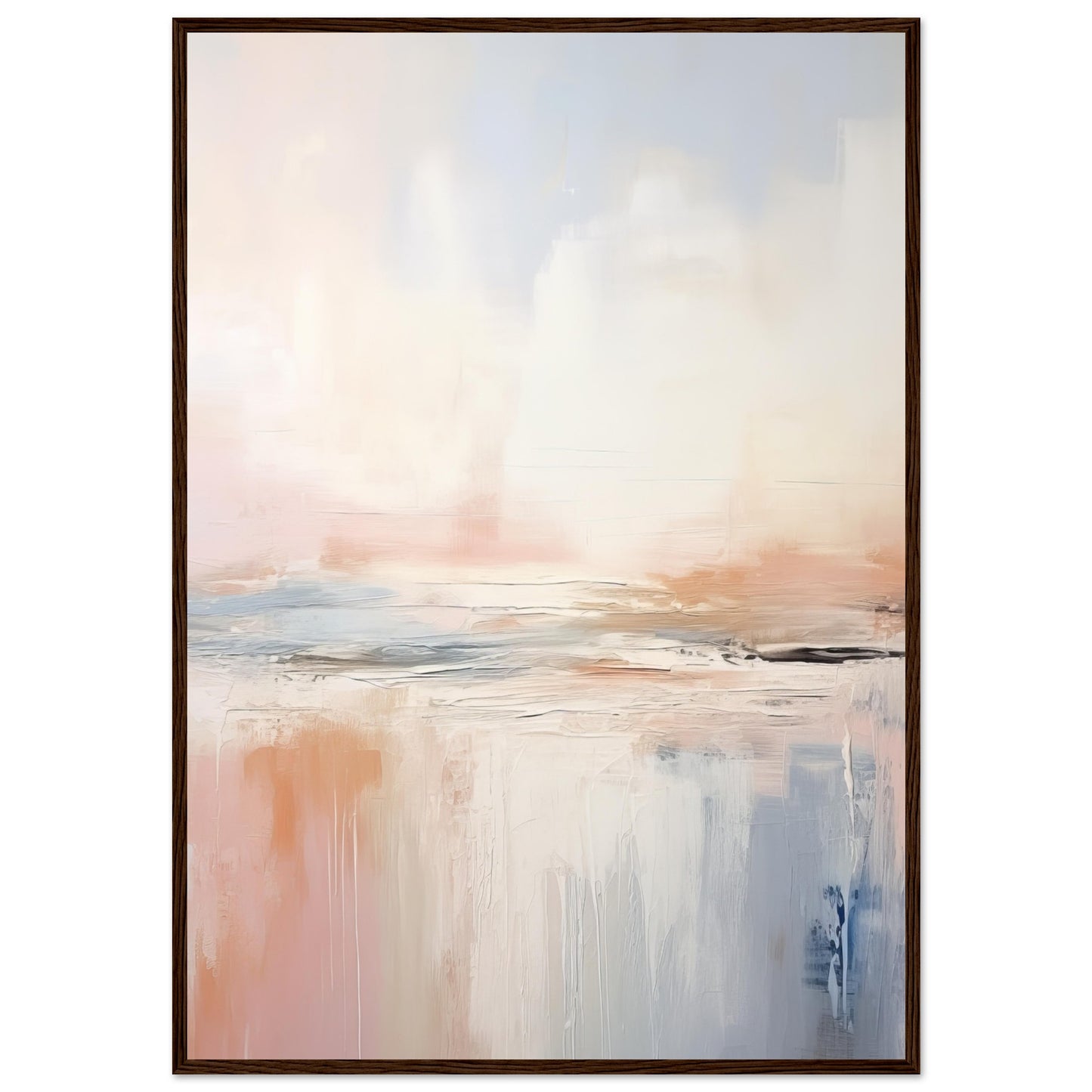 Those That I Can't See - Abstract Wall Art Print Pastel Hues of Pink, Blue, Cream
