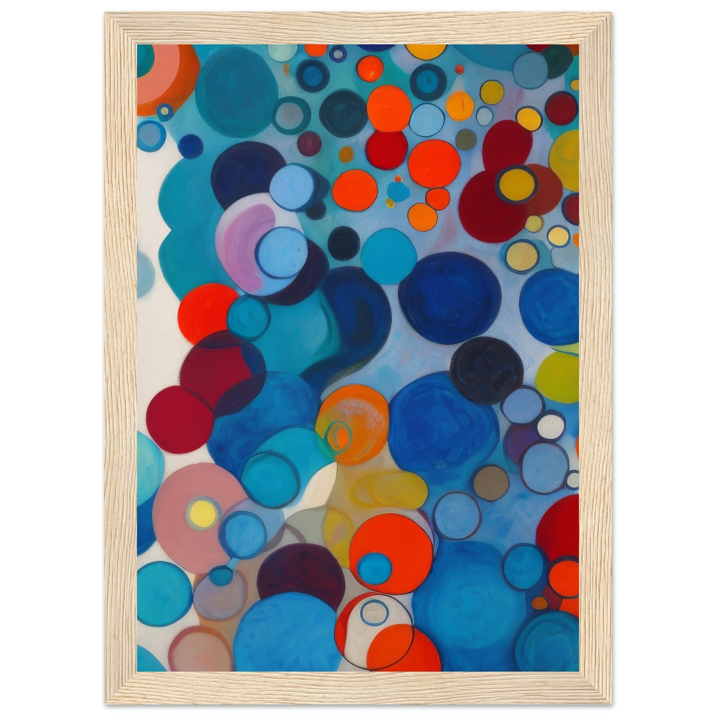 Sparkling - Abstract Wall Art Print Blue Circles