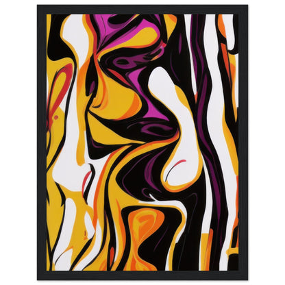 Blac n' Yellink - Black and Yellow Modern Abstract Wall Art Print