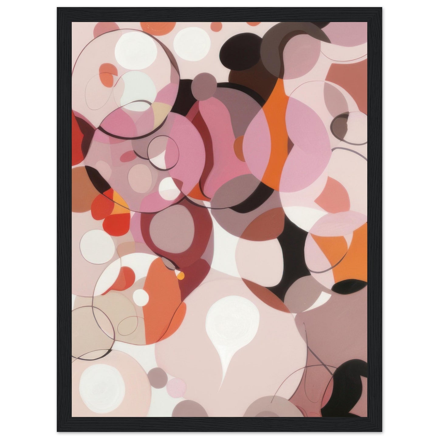 Rose - Modern Abstract Wall Art Print Pink