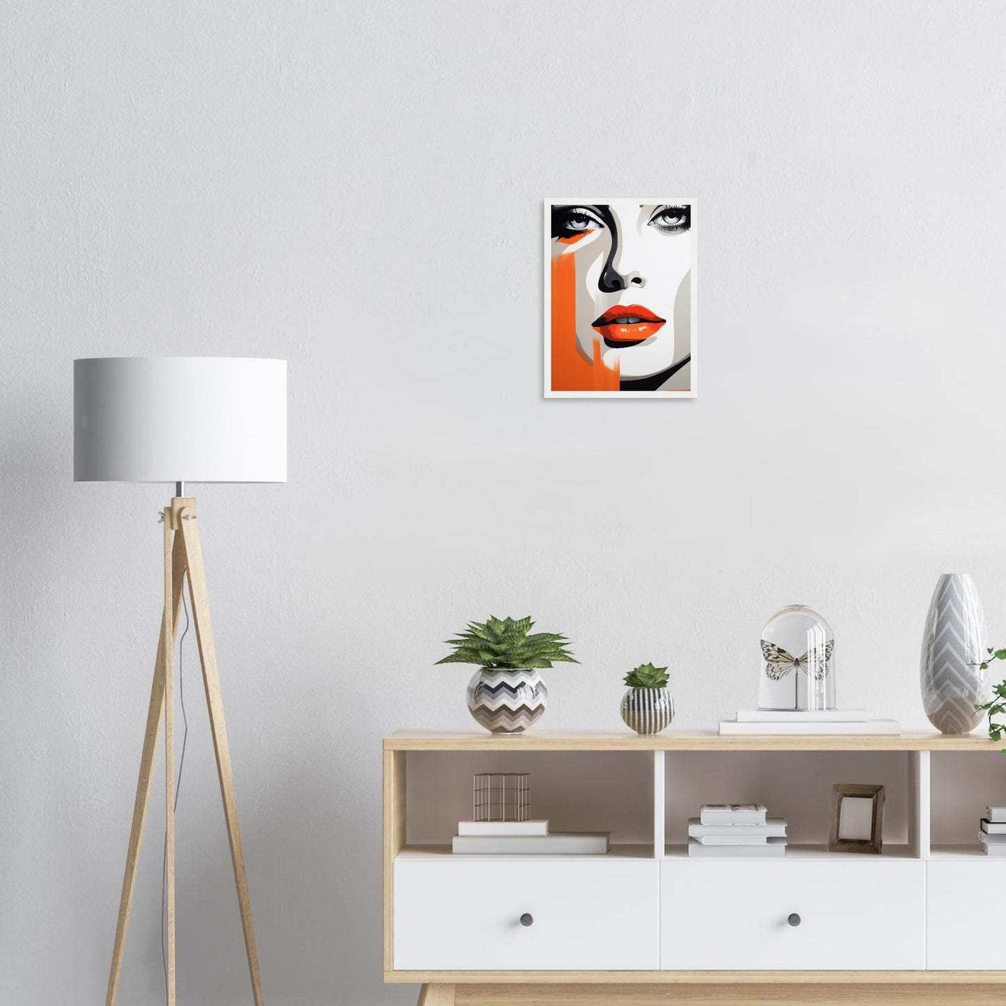 Gaze - Modern Wall Art Print Woman's Face