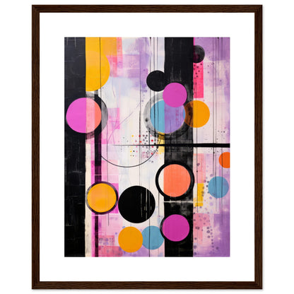 Back Then - Modern Abstract Wall Art Print Pink and Black