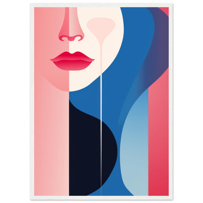 Hawm - Minimalist Wall Art Print Female Face Shape