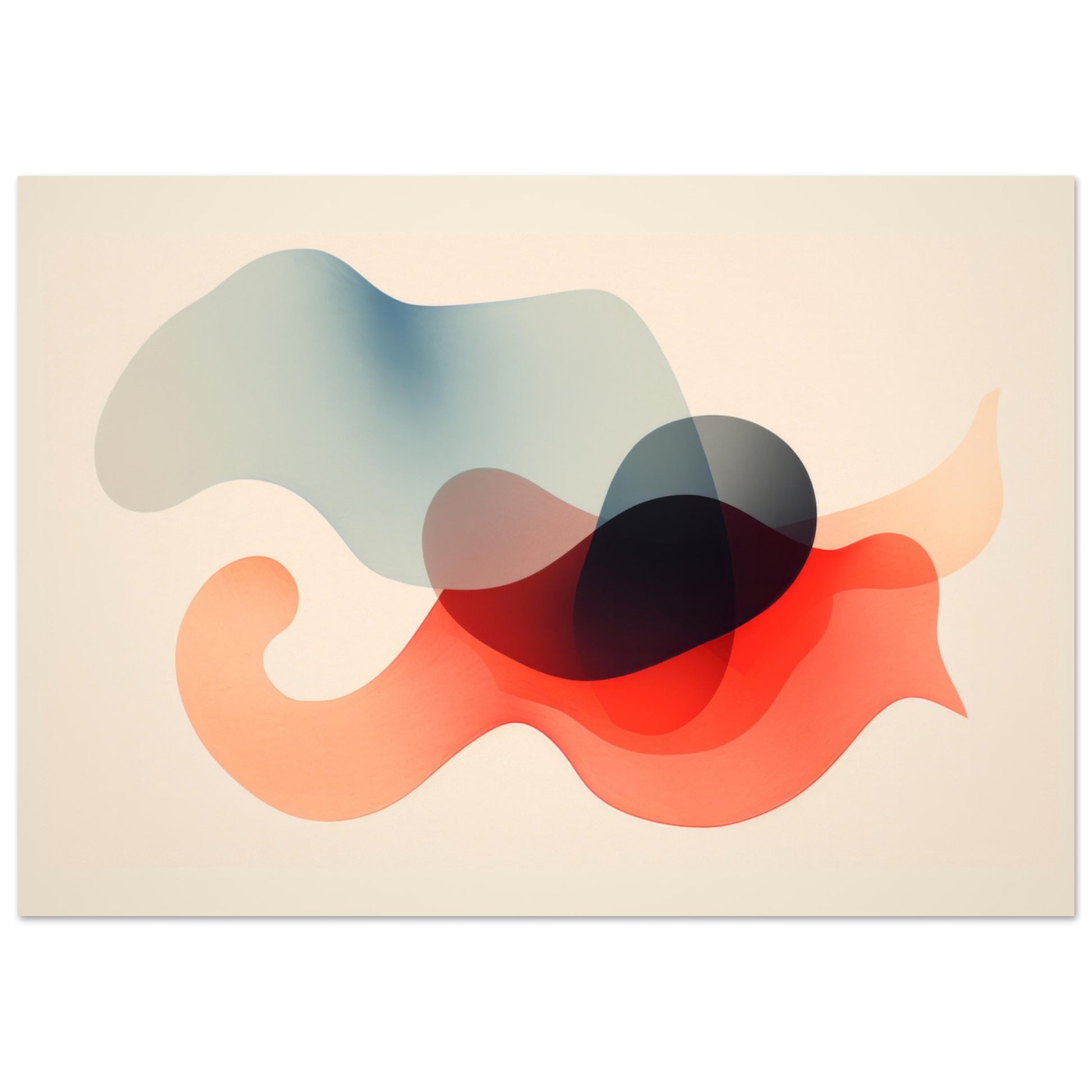 A modern, minimalist art print titled "Emulsion" that encapsulates the elegance of contemporary design. Ideal for adding a touch of sophistication to any wall decor setting.