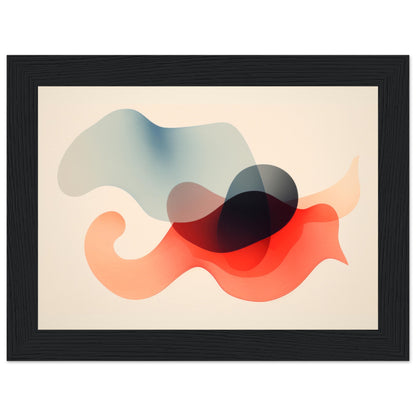 Emulsion - Minimalist Abstract Wall Art Print Red Blue Black