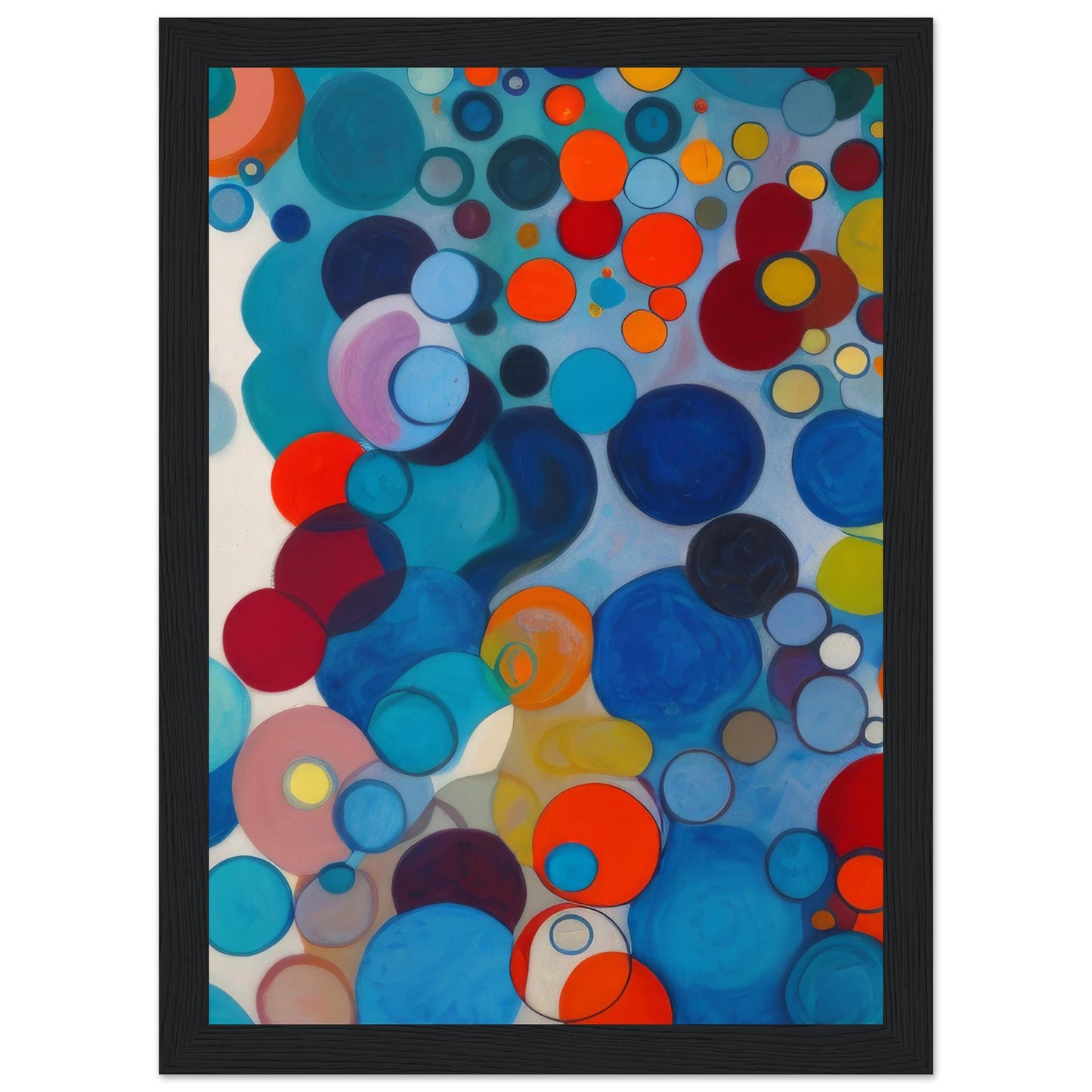 Sparkling - Abstract Wall Art Print Blue Circles