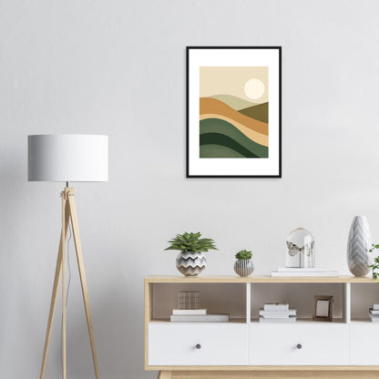 Auf der Weide - Green Minimalist Wall Art Print Nature