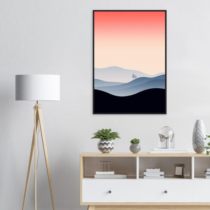 Someone's Someone - Minimalist Red Graphic Wall Art Print Landscape