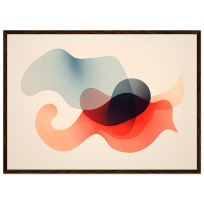 Emulsion - Minimalist Abstract Wall Art Print Red Blue Black