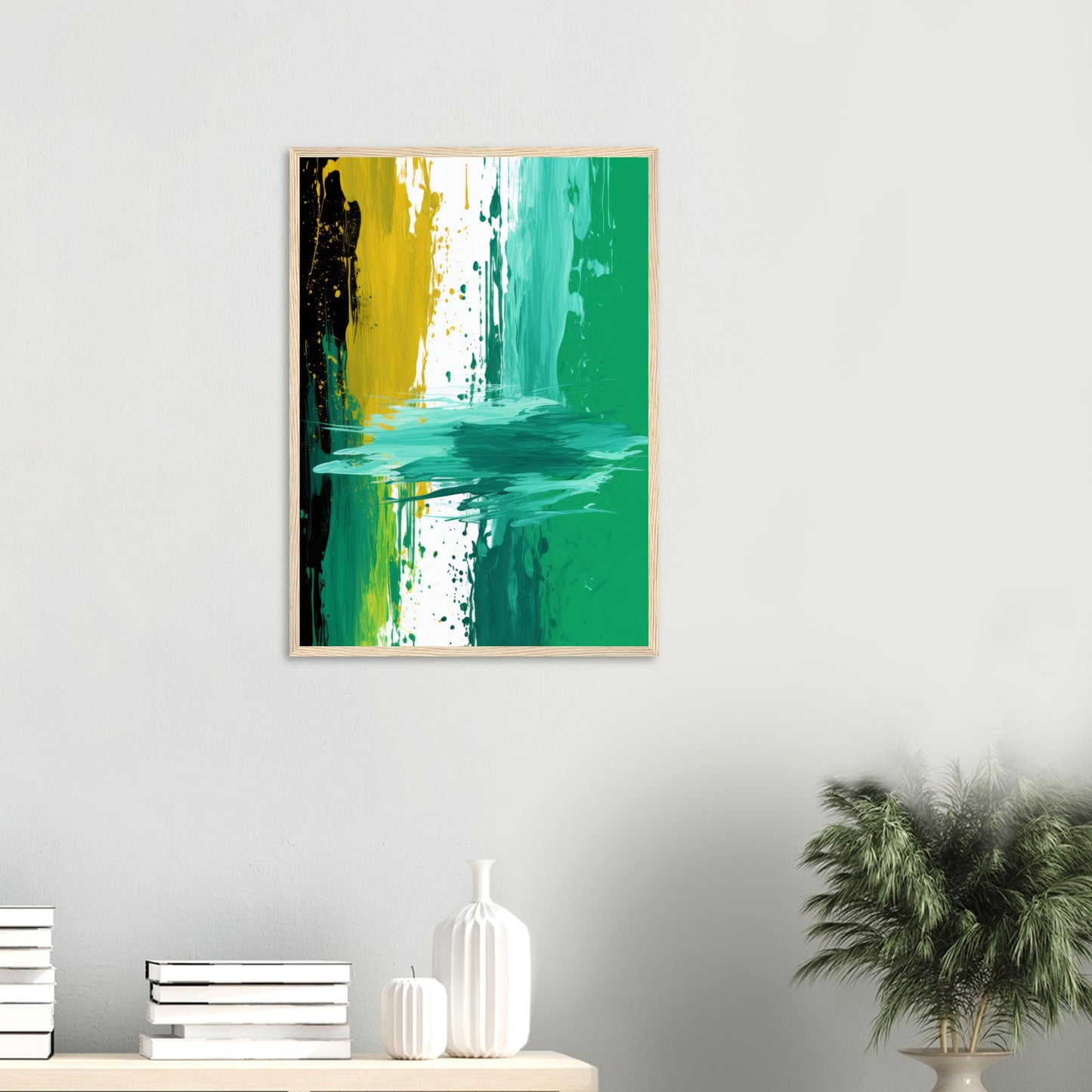 Petrichor - Green Abstract Wall Art Print