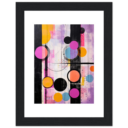 Back Then - Modern Abstract Wall Art Print Pink and Black