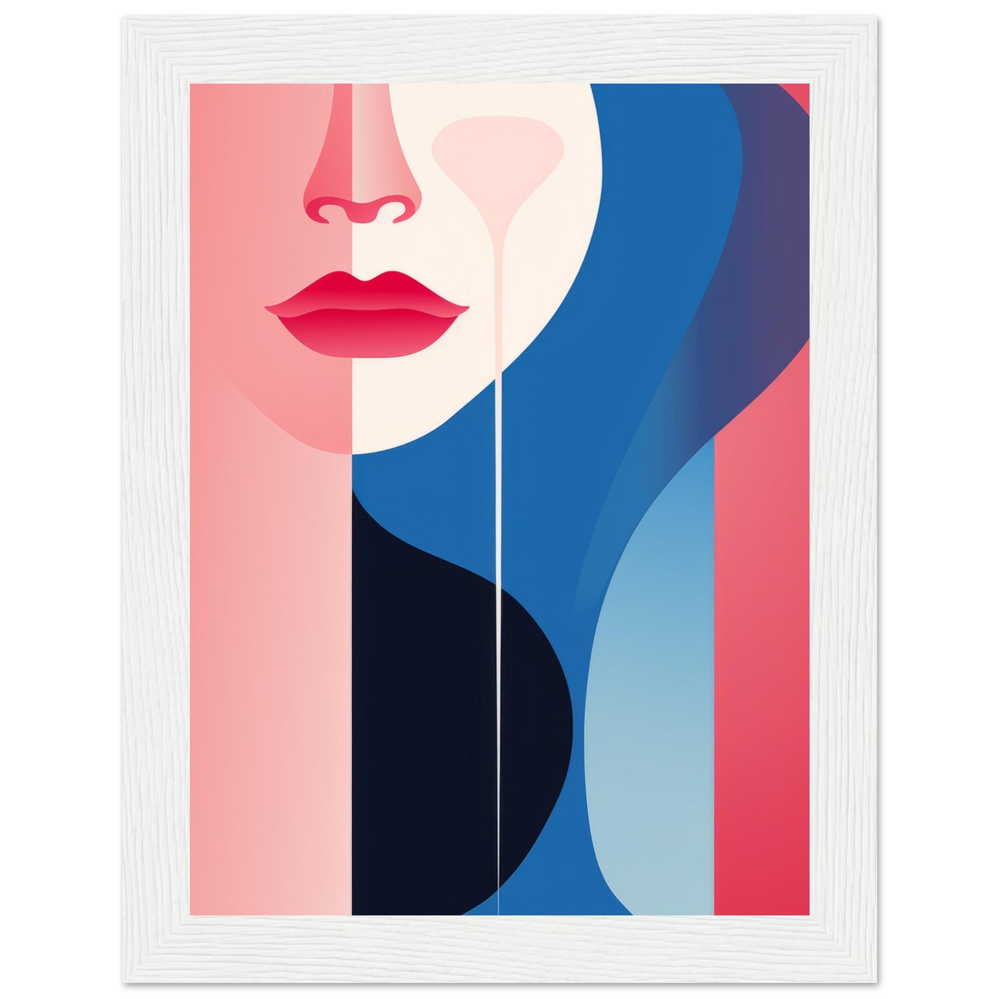 Hawm - Minimalist Wall Art Print Female Face Shape