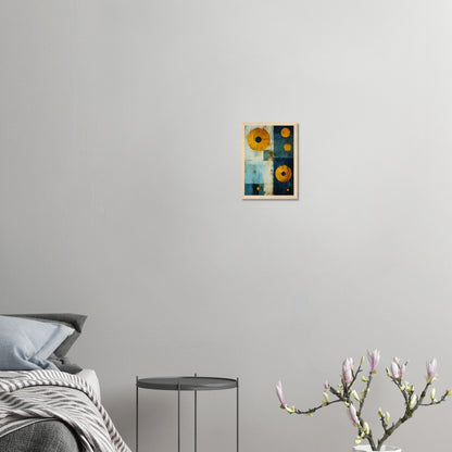 Navigation - Abstract Wall Art Print Blue Yellow