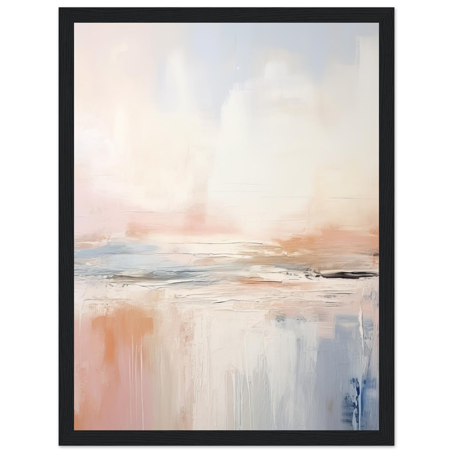 Those That I Can't See - Abstract Wall Art Print Pastel Hues of Pink, Blue, Cream