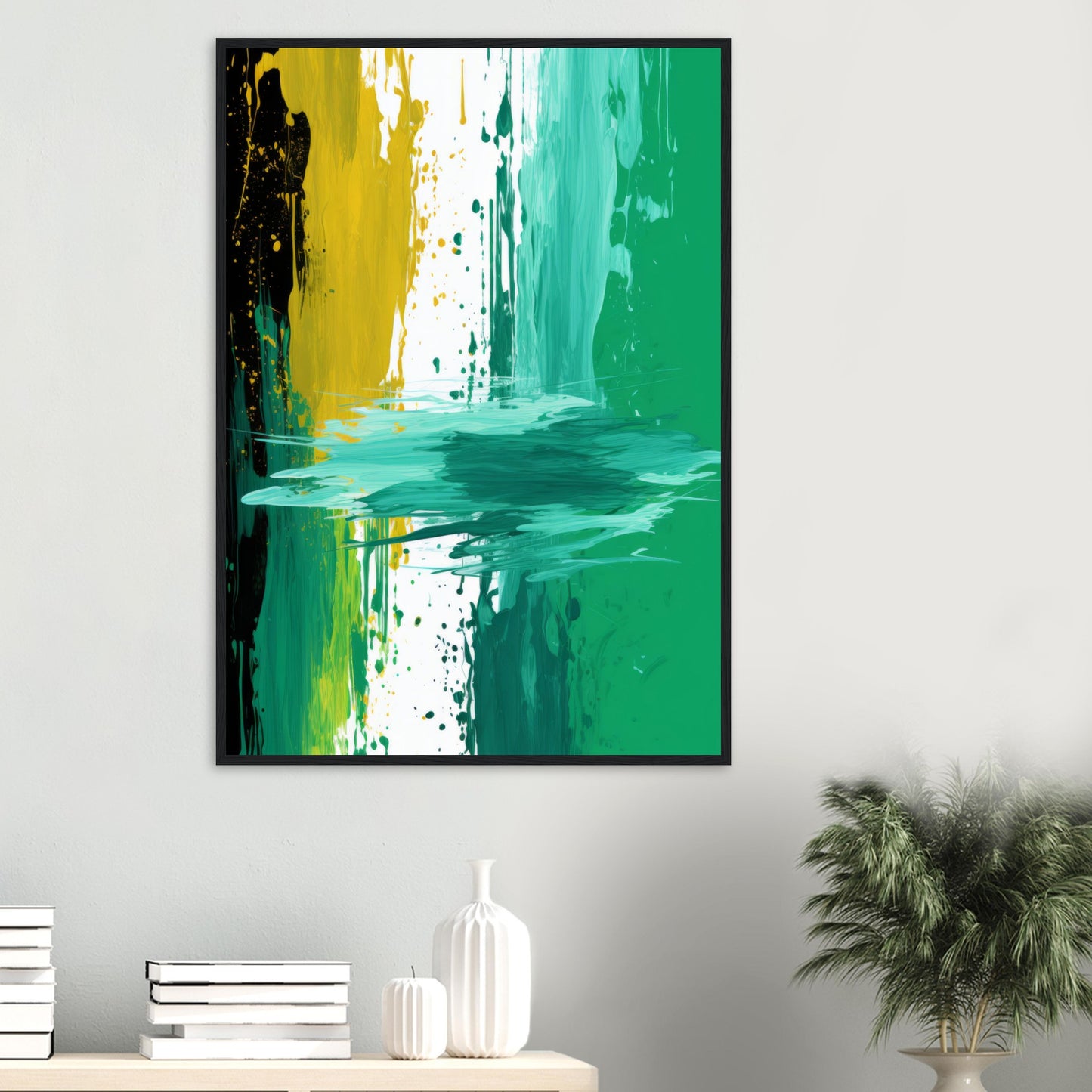 Petrichor - Green Abstract Wall Art Print