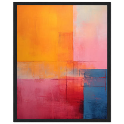 Completed - Modern Abstract Wall Art Print Red Orange White