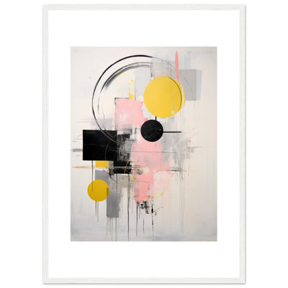 Aufgang - Modern Pink and Black Wall Art Print