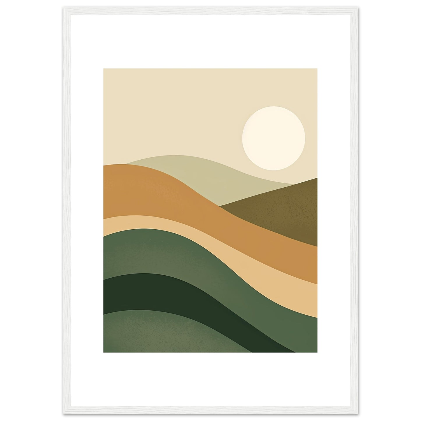 Auf der Weide - Green Minimalist Wall Art Print Nature