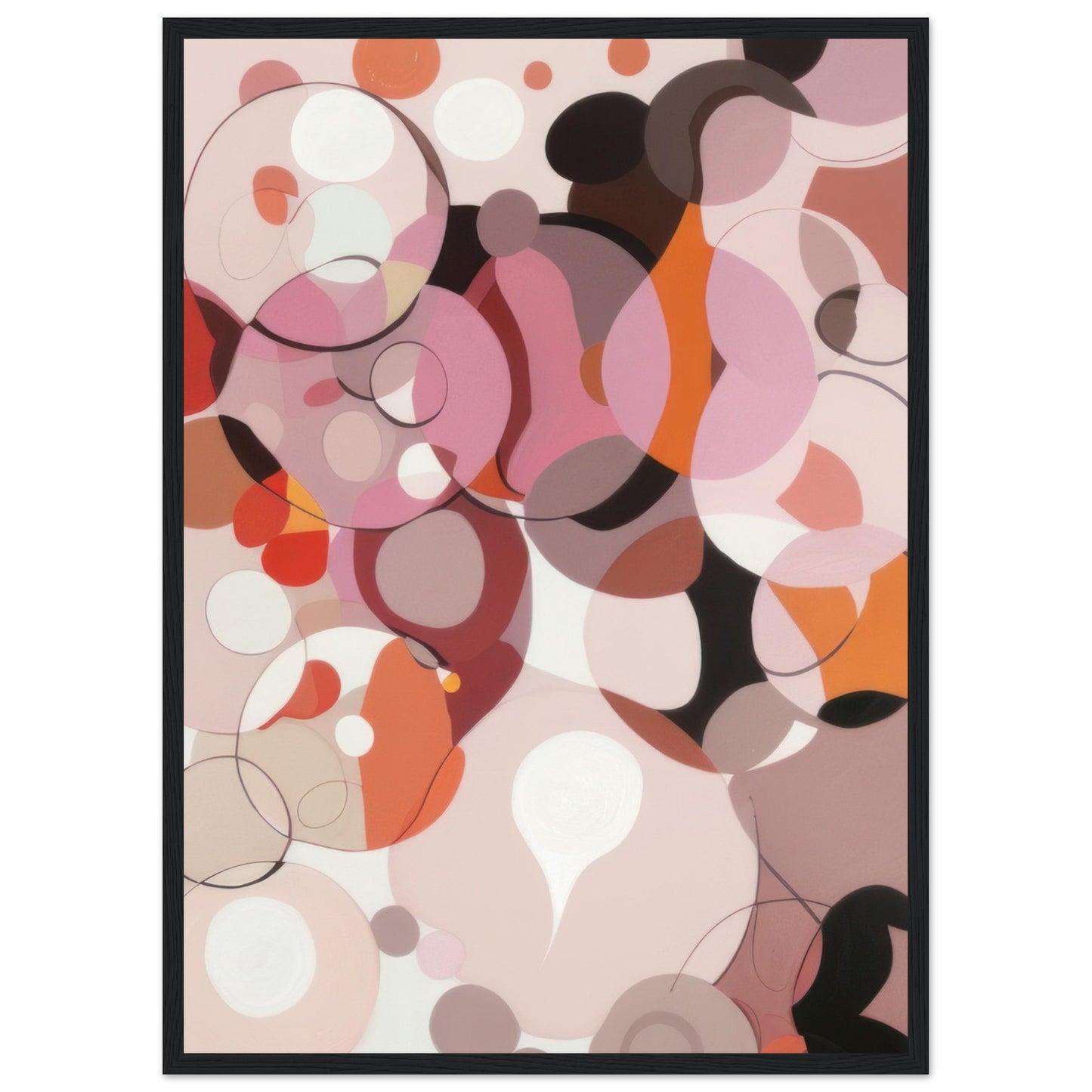 Rose - Modern Abstract Wall Art Print Pink