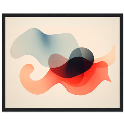 Emulsion - Minimalist Abstract Wall Art Print Red Blue Black