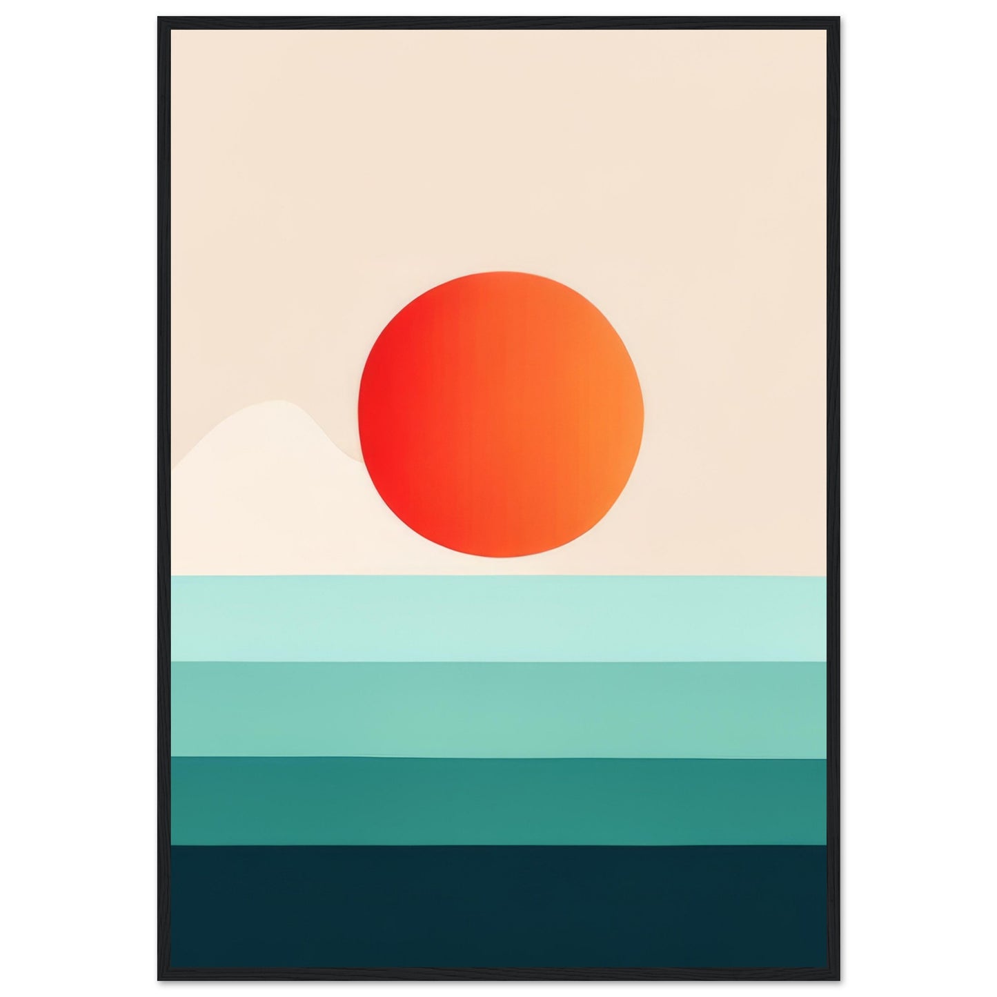 Horizon - Minimalist Wall Art Print Nature Sun Water