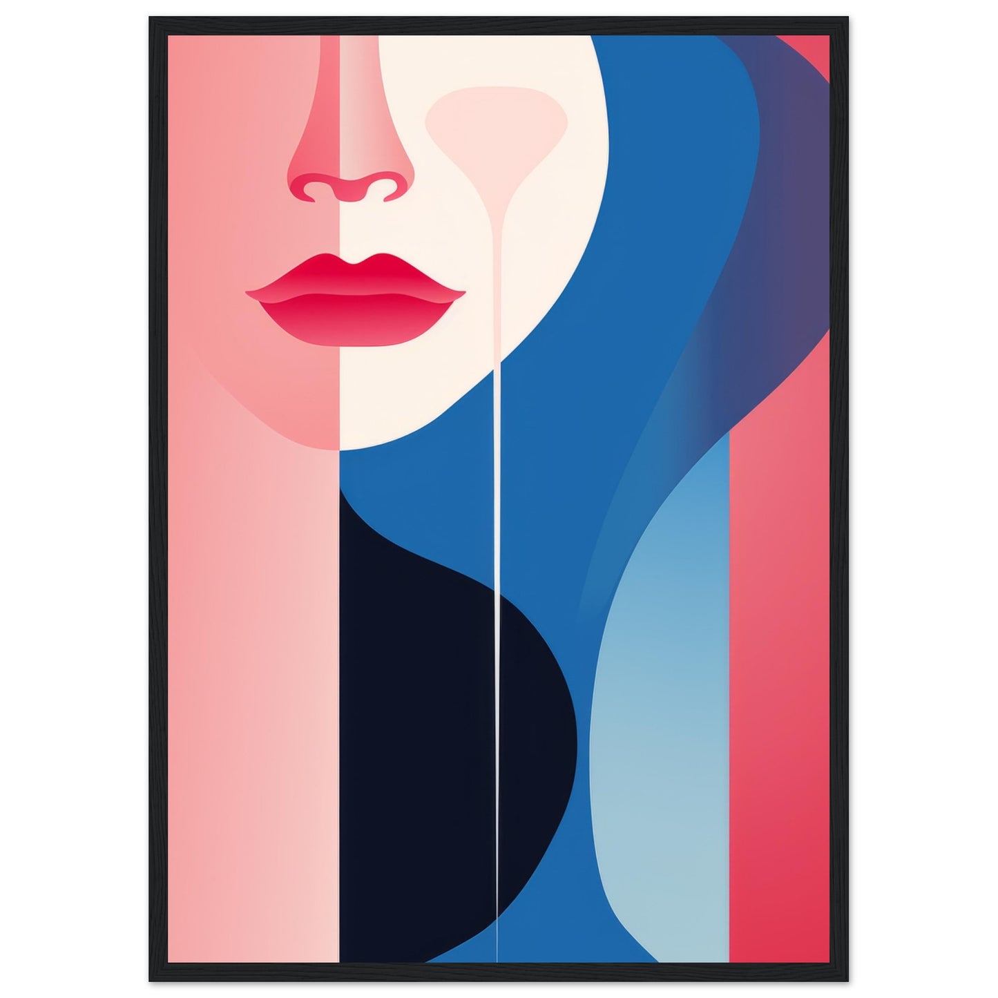 Hawm - Minimalist Wall Art Print Female Face Shape