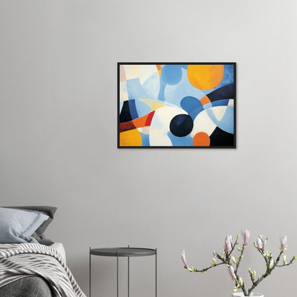 Subtle Contrasts - Abstract Wall Art Print Blue